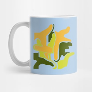 Prehistoric Animals Abstract Artwork Mug